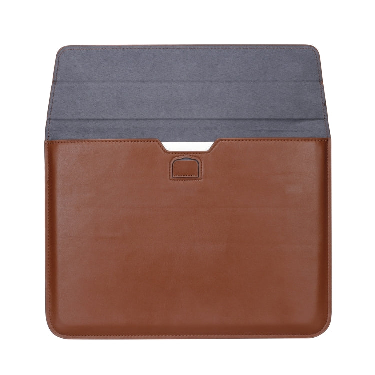 PU Leather Ultra-thin Envelope Bag Laptop Bag for MacBook Air / Pro 15 inch, with Stand Function(Mint Green) - free shipping - PMC Jewellery - Order now!