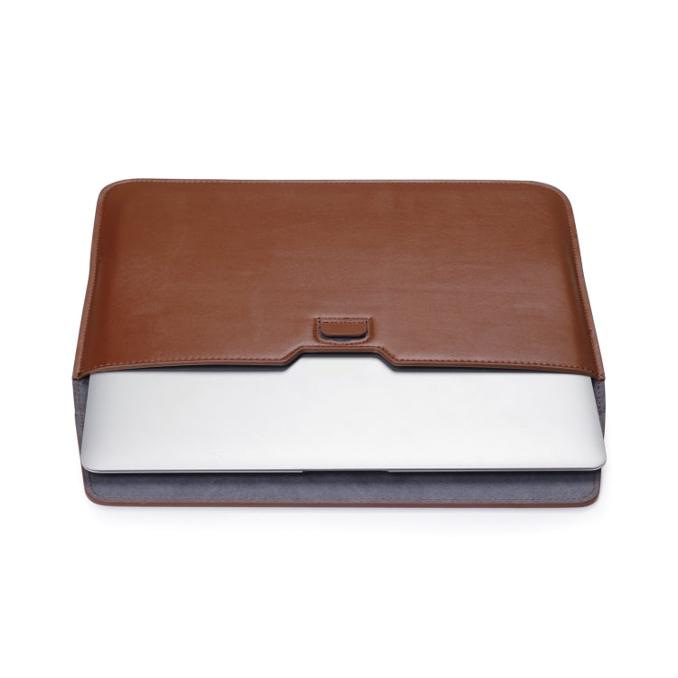 PU Leather Ultra-thin Envelope Bag Laptop Bag for MacBook Air / Pro 15 inch, with Stand Function(Black) - Protective Bags by PMC Jewellery | Online Shopping South Africa | PMC Jewellery | Buy Now Pay Later Mobicred