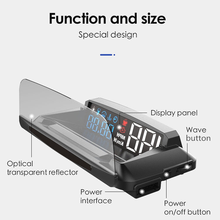 L3 HUD Head-up Display Car OBD2 Digital Display - Head Up Display System by PMC Jewellery | Online Shopping South Africa | PMC Jewellery | Buy Now Pay Later Mobicred