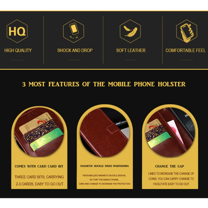 For Hisense A5 idewei Crazy Horse Texture Horizontal Flip Leather Case with Holder & Card Slots & Wallet(Brown) - More Brand by idewei | Online Shopping South Africa | PMC Jewellery | Buy Now Pay Later Mobicred