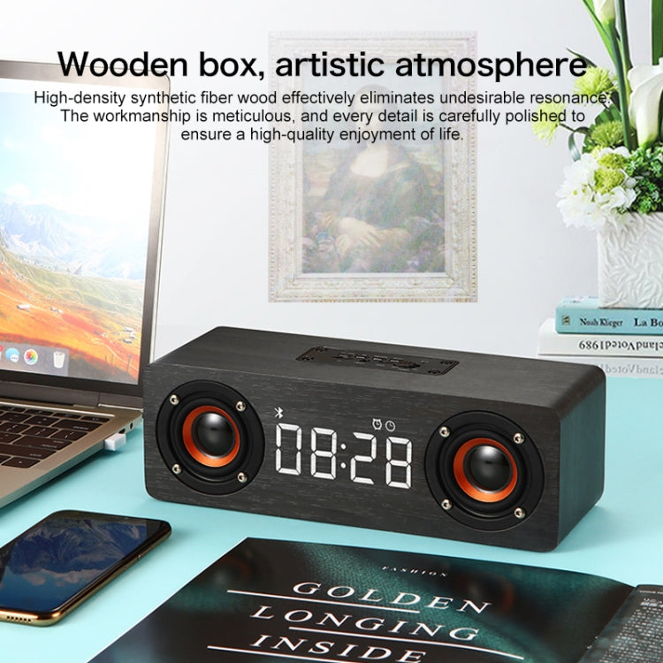 M5 Subwoofer Wooden Bluetooth 4.2 Speaker, Support TF Card & 3.5mm AUX & FM(Graffiti Color) - Desktop Speaker by PMC Jewellery | Online Shopping South Africa | PMC Jewellery | Buy Now Pay Later Mobicred