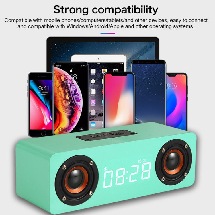 M5 Subwoofer Wooden Bluetooth 4.2 Speaker, Support TF Card & 3.5mm AUX & FM(Graffiti Color) - Desktop Speaker by PMC Jewellery | Online Shopping South Africa | PMC Jewellery | Buy Now Pay Later Mobicred