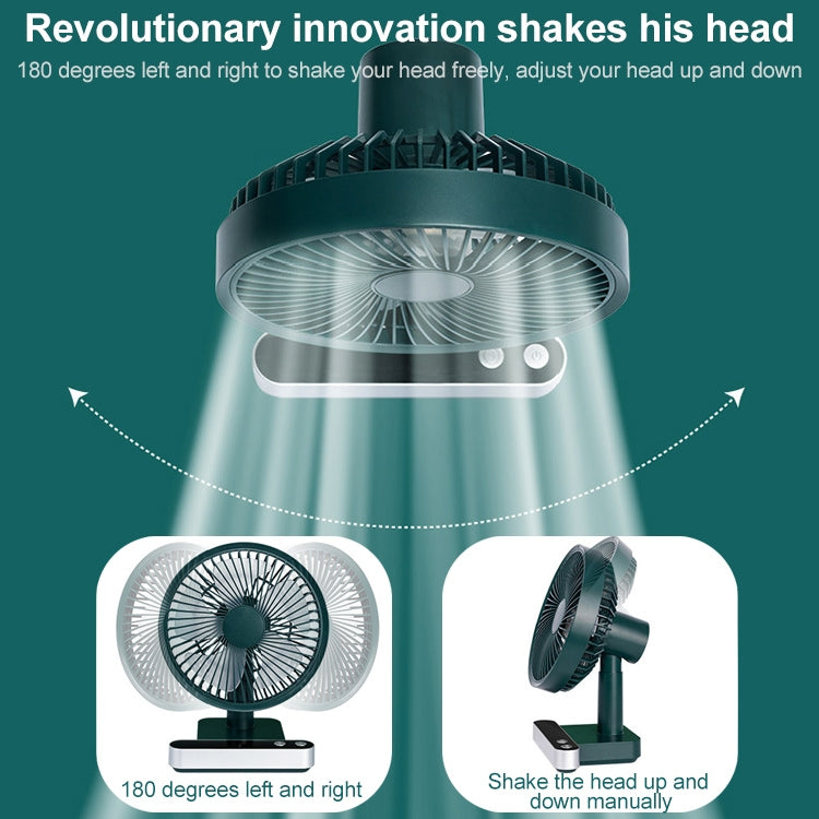 F702 Automatic Shaking Desktop Electric Fan with LED Display (White) - Electric Fans by PMC TechLife | Online Shopping South Africa | PMC TechLife | Buy Now Pay Later Mobicred