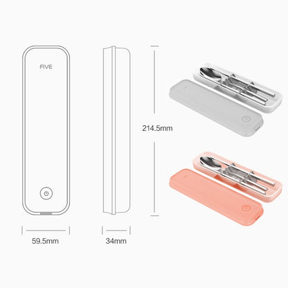 Original Xiaomi Youpin FIVE Portable Spoon Chopsticks Sterilized Box (Pink) - Disinfector by Xiaomi | Online Shopping South Africa | PMC Jewellery | Buy Now Pay Later Mobicred