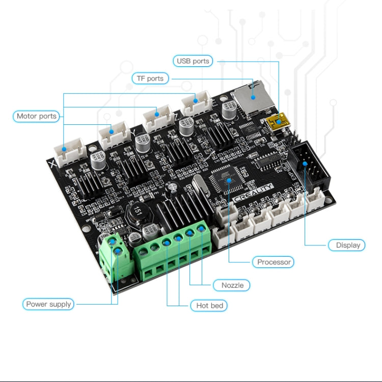 Creality Ender-3 / 3Pro Noiseless Motherboard 3D Printer Part Accessories - free shipping - PMC Jewellery - Order now!