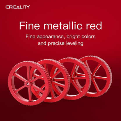 Creality Metal Red Hand Screwed Leveling Nut for Ender-3 / Ender-3 Pro / Ender-3 V2 / CR-10 Pro V2 3D Printer (Red) - Parts by Creality | Online Shopping South Africa | PMC Jewellery | Buy Now Pay Later Mobicred