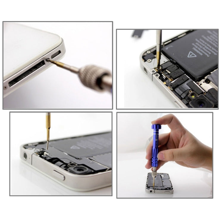 tlye 658 3 in 1 Pentagonal Precision Metal Screwdriver, Overall Length: 12.5cm - free shipping - PMC TechLife - Order now!