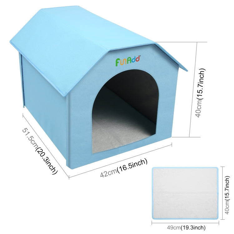 FUNADD Extra Large Folding Weatherproof Pet Houses with Removable Mat (Blue) - Pet Houses & Accessories by FunAdd | Online Shopping South Africa | PMC TechLife | Buy Now Pay Later Mobicred