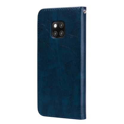 Business Style Oil Wax Texture Horizontal Flip Leather Case for Huawei Mate 20 Pro, with Holder & Card Slots & Wallet (Blue) - Huawei Cases by PMC Jewellery | Online Shopping South Africa | PMC Jewellery | Buy Now Pay Later Mobicred