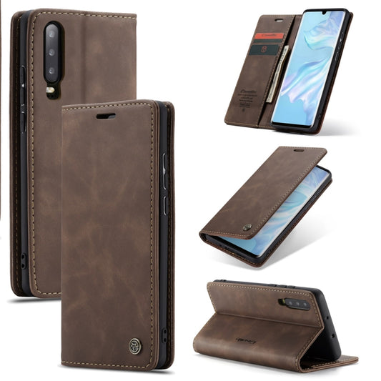 CaseMe-013 Multifunctional Retro Frosted Horizontal Flip Leather Case for Huawei P30, with Card Slot & Holder & Wallet (Coffee) - Huawei Cases by CaseMe | Online Shopping South Africa | PMC Jewellery | Buy Now Pay Later Mobicred