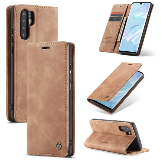 CaseMe-013 Multifunctional Retro Frosted Horizontal Flip Leather Case for Huawei P30 Pro, with Card Slot & Holder & Wallet (Brown) - Huawei Cases by CaseMe | Online Shopping South Africa | PMC Jewellery | Buy Now Pay Later Mobicred