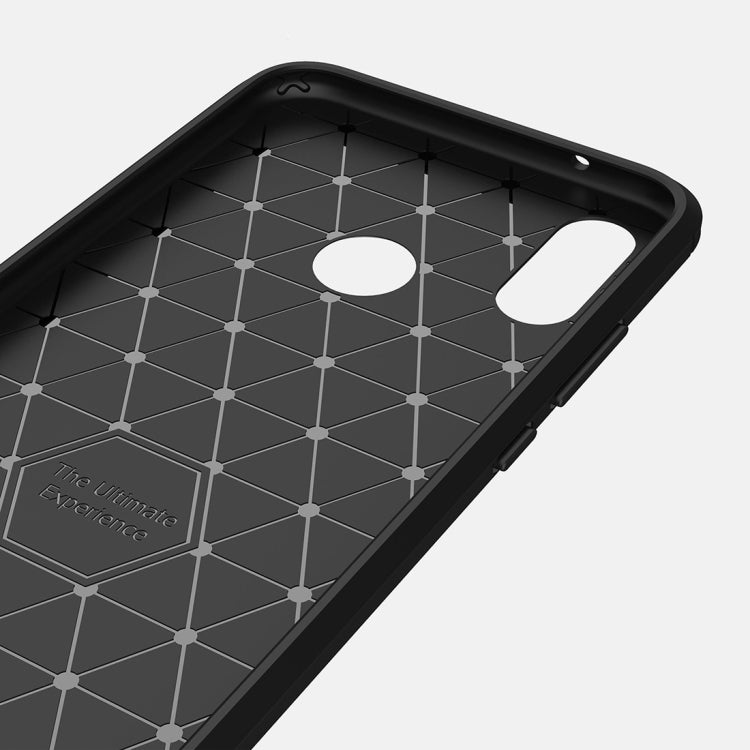 For Huawei  P20 Lite Brushed Texture Carbon Fiber Shockproof TPU Protective Back Case (Navy Blue) - Huawei Cases by PMC TechLife | Online Shopping South Africa | PMC TechLife | Buy Now Pay Later Mobicred