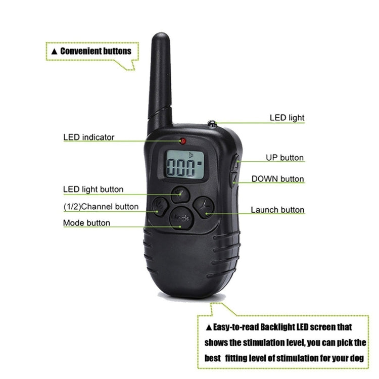 Rechargeable and Waterproof 300m Remote Pet Dog Training Collar with LCD display - Training Aids by PMC TechLife | Online Shopping South Africa | PMC TechLife | Buy Now Pay Later Mobicred