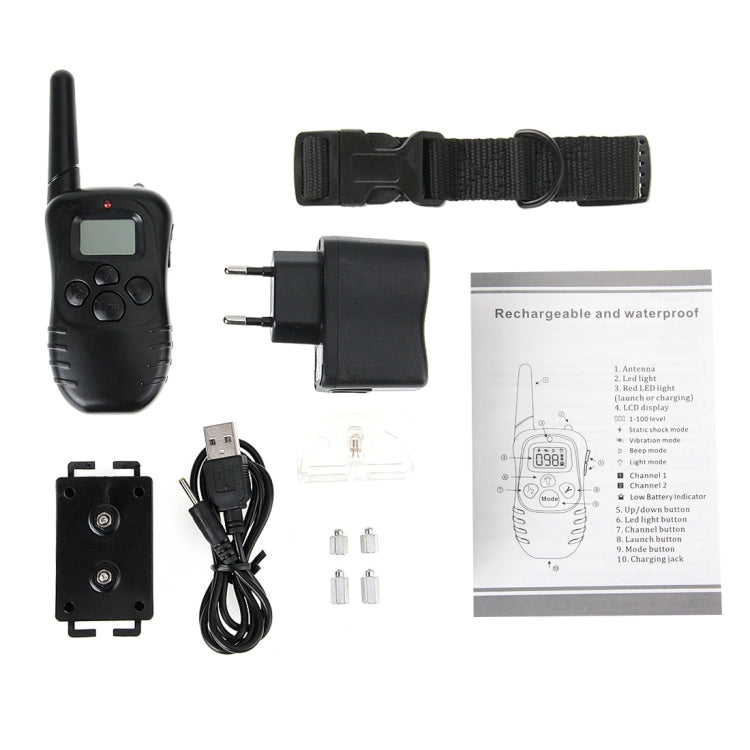 Rechargeable and Waterproof 300m Remote Pet Dog Training Collar with LCD display - Training Aids by PMC TechLife | Online Shopping South Africa | PMC TechLife | Buy Now Pay Later Mobicred