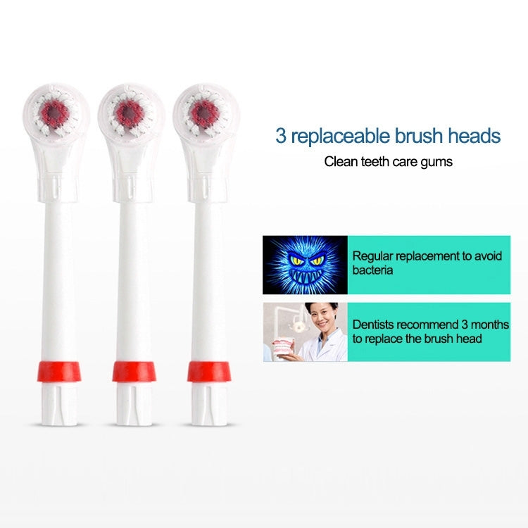 2W Creative Household Waterproof Rotary Electric Toothbrush Set with 4 Replacement Brush Heads & Base, 8500 Revolutions Per Minute(Red) - Toothbrushes by PMC Jewellery | Online Shopping South Africa | PMC Jewellery | Buy Now Pay Later Mobicred