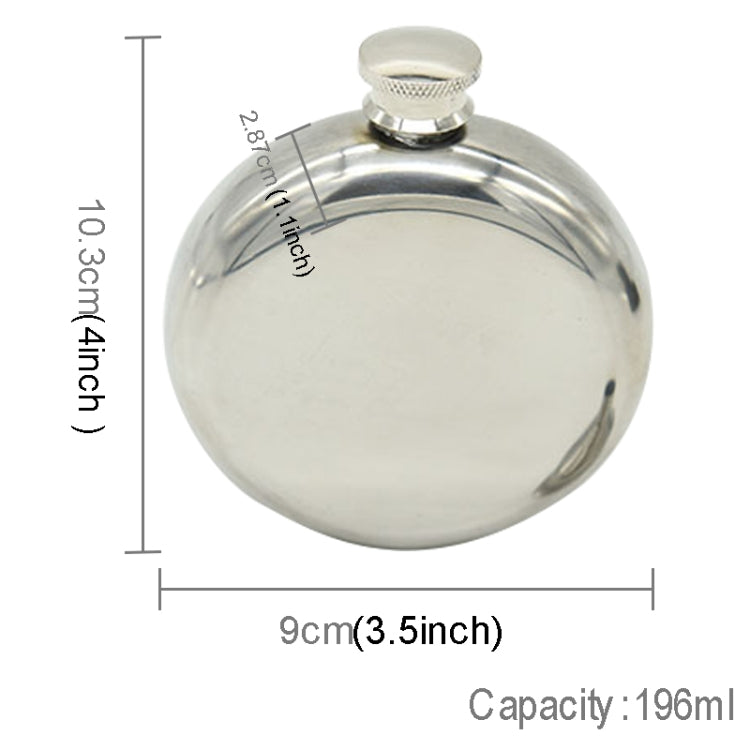 140mL(5oz) Men Mirror Handy Hip Flask Stainless Steel Portable Round Jug (With Small Funnel)(Silver) - Condiment Bottles & Hip Flasks by PMC Jewellery | Online Shopping South Africa | PMC Jewellery