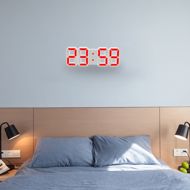 Multi-Function Large 3D LED Digital Wall Alarm Clock with Snooze Function, 12/24 Hours Display for Home, Kitchen, Office, DC 5V, CE Certificated(Red) - free shipping - PMc TechLife - Order now!