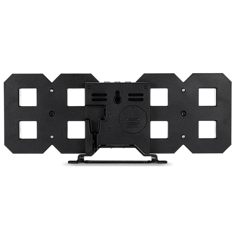 Multi-Function Large 3D LED Digital Wall Alarm Clock with Snooze Function, 12/24 Hours Display for Home, Kitchen, Office, DC 5V, CE Certificated(White) - Wall Clock by PMc TechLife | Online Shopping South Africa | PMc TechLife | Buy Now Pay Later Mobicred