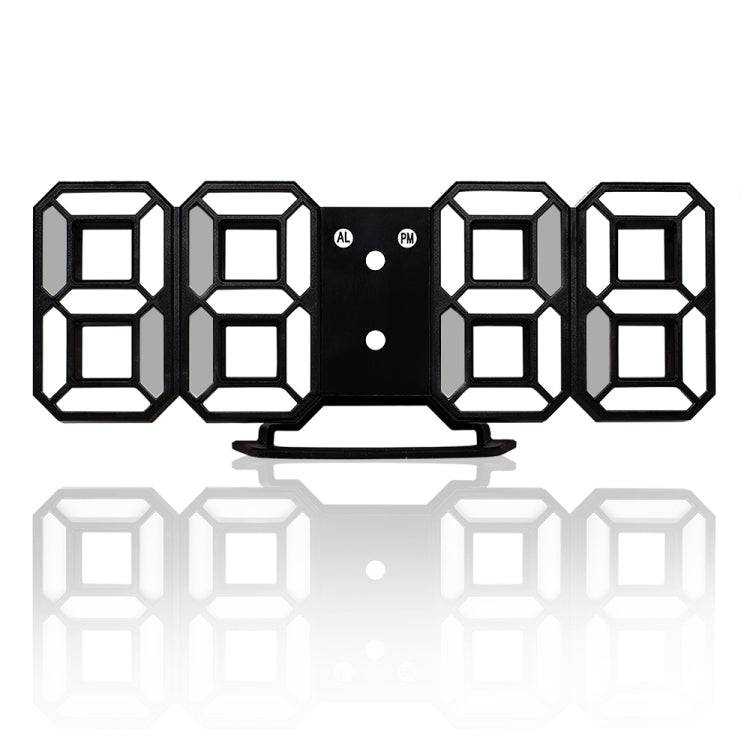 Multi-Function Large 3D LED Digital Wall Alarm Clock with Snooze Function, 12/24 Hours Display for Home, Kitchen, Office, DC 5V, CE Certificated(White) - Wall Clock by PMc TechLife | Online Shopping South Africa | PMc TechLife | Buy Now Pay Later Mobicred