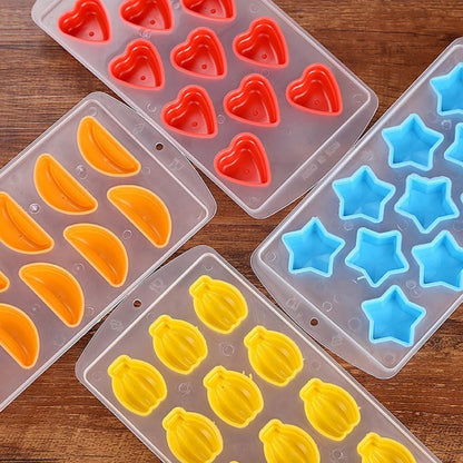 Love Shaped Silicon Ice Cube Tray / Ice Mold Random Color - Food Molds by PMC Jewellery | Online Shopping South Africa | PMC Jewellery | Buy Now Pay Later Mobicred