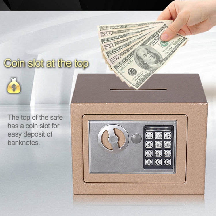 17E Home Mini Electronic Security Lock Box Wall Cabinet Safety Box without Coin-operated Function(Blue) - Safety Box by PMc TechLife | Online Shopping South Africa | PMc TechLife | Buy Now Pay Later Mobicred