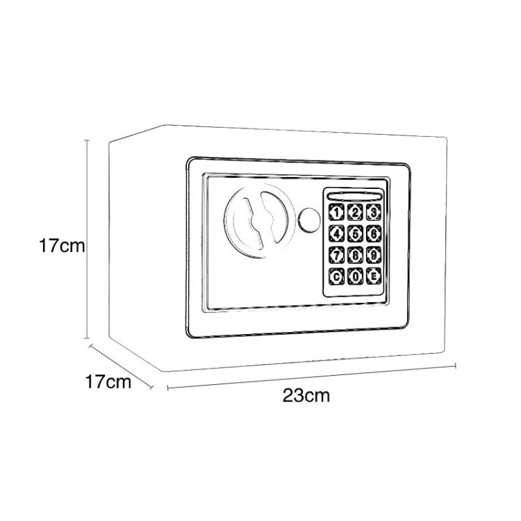 17E Home Mini Electronic Security Lock Box Wall Cabinet Safety Box without Coin-operated Function(White) - Safety Box by PMc TechLife | Online Shopping South Africa | PMc TechLife | Buy Now Pay Later Mobicred
