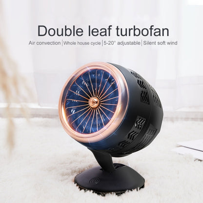 Portable Adjustable Mini USB Charging Air Convection Cycle Desktop Electric Fan Air Cooler, Support 2 Speed Control (Black) - Electric Fans by PMC Jewellery | Online Shopping South Africa | PMC Jewellery | Buy Now Pay Later Mobicred