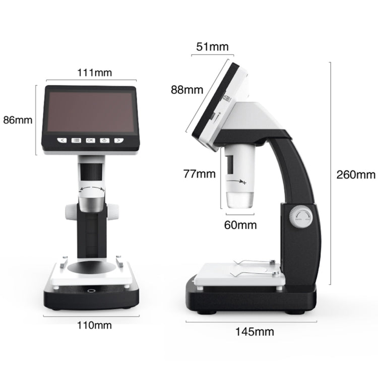 inskam306 1080P 4.3 inch Display Screen HD Digital Microscope - Digital Microscope by PMC Jewellery | Online Shopping South Africa | PMC Jewellery | Buy Now Pay Later Mobicred