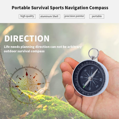 Outdoor Sports Camping Hiking Pointer Guider Aluminum Alloy Compass Hiker Navigation with Keychain, Random Color Delivery - Hiking Meter by PMC Jewellery | Online Shopping South Africa | PMC Jewellery