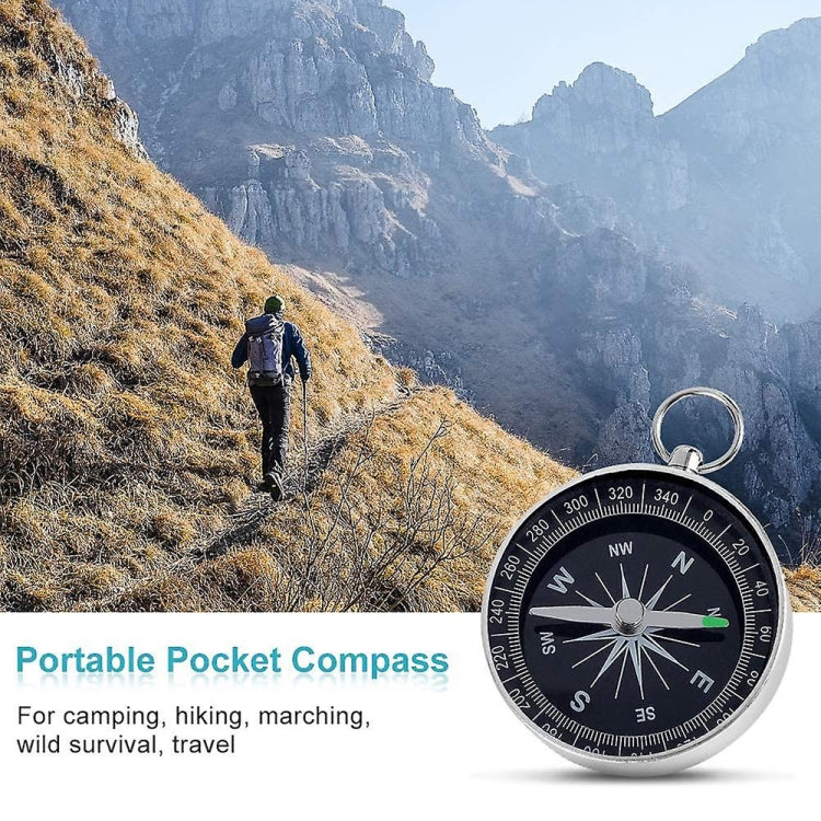 Outdoor Sports Camping Hiking Pointer Guider Aluminum Alloy Compass Hiker Navigation with Keychain, Random Color Delivery - Hiking Meter by PMC Jewellery | Online Shopping South Africa | PMC Jewellery