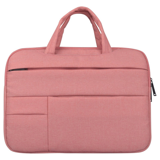 Universal Multiple Pockets Wearable Oxford Cloth Soft Portable Leisurely Handle Laptop Tablet Bag, For 12 inch and Below Macbook, Samsung, Lenovo, Sony, DELL Alienware, CHUWI, ASUS, HP (Pink) - 12.1 inch by PMC Jewellery | Online Shopping South Africa | PMC Jewellery | Buy Now Pay Later Mobicred