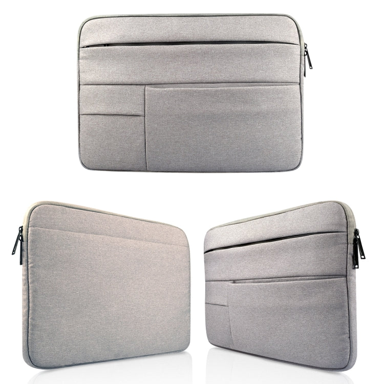 Universal Multiple Pockets Wearable Oxford Cloth Soft Portable Leisurely Laptop Tablet Bag, For 12 inch and Below Macbook, Samsung, Lenovo, Sony, DELL Alienware, CHUWI, ASUS, HP (Grey) - 12.1 inch by PMC Jewellery | Online Shopping South Africa | PMC Jewellery | Buy Now Pay Later Mobicred