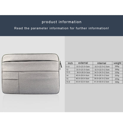 Universal Multiple Pockets Wearable Oxford Cloth Soft Portable Leisurely Laptop Tablet Bag, For 12 inch and Below Macbook, Samsung, Lenovo, Sony, DELL Alienware, CHUWI, ASUS, HP (Grey) - 12.1 inch by PMC Jewellery | Online Shopping South Africa | PMC Jewellery | Buy Now Pay Later Mobicred