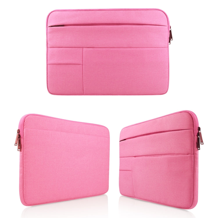 Universal Multiple Pockets Wearable Oxford Cloth Soft Portable Leisurely Laptop Tablet Bag, For 14 inch and Below Macbook, Samsung, Lenovo, Sony, DELL Alienware, CHUWI, ASUS, HP(Magenta) - 15 inch by PMC Jewellery | Online Shopping South Africa | PMC Jewellery | Buy Now Pay Later Mobicred