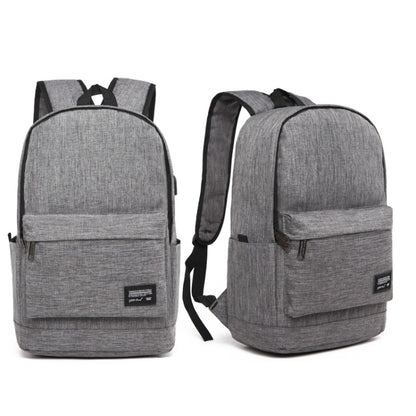 Universal Multi-Function Oxford Cloth Laptop Shoulders Bag Backpack with External USB Charging Port, Size: 45x31x16cm, For 15.6 inch and Below Macbook, Samsung, Lenovo, Sony, DELL Alienware, CHUWI, ASUS, HP(Grey) - Backpack by PMC Jewellery | Online Shopping South Africa | PMC Jewellery | Buy Now Pay Later Mobicred