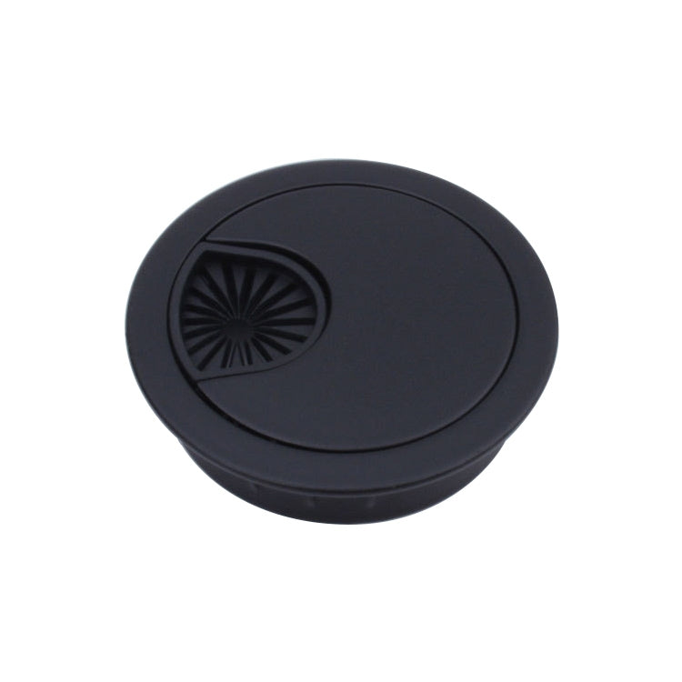 2 PCS Desk Computer Desktop Zinc Alloy Round Threading Box Hole Cover, Hole Diameter: 50mm  (Matte Black) - Furniture Accessories by PMC Jewellery | Online Shopping South Africa | PMC Jewellery