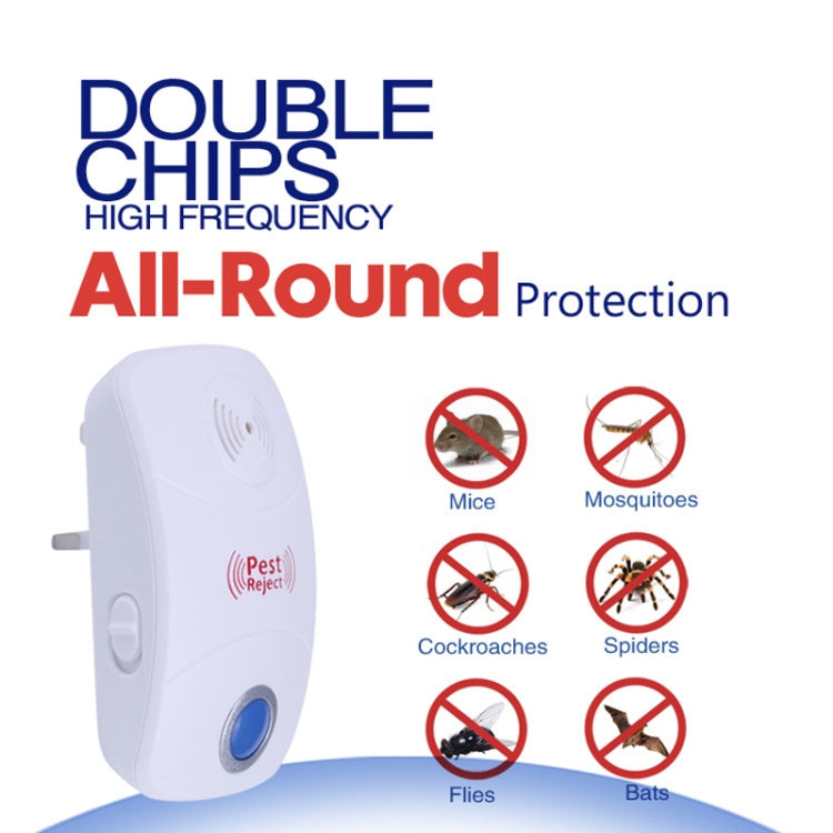 Electronic Ultrasonic Mosquito Rat Pest Control Repeller with LED Light, US Plug, AC90V-250V(White) - Repellents by PMC Jewellery | Online Shopping South Africa | PMC Jewellery | Buy Now Pay Later Mobicred