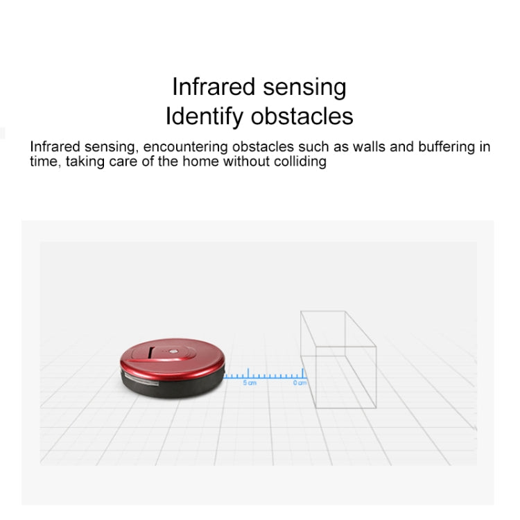 FD-RSW(E) Smart Household Sweeping Machine Cleaner Robot(Red) - Robot Vacuum Cleaner by PMC Jewellery | Online Shopping South Africa | PMC Jewellery | Buy Now Pay Later Mobicred