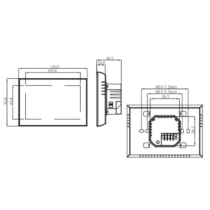 BHT-8000-GALW Control Water Heating Energy-saving and Environmentally-friendly Smart Home Negative Display LCD Screen Round Room Thermostat with WiFi(Black) - Thermostat & Thermometer by PMC Jewellery | Online Shopping South Africa | PMC Jewellery | Buy Now Pay Later Mobicred