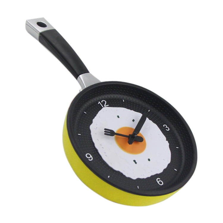 Fried Egg Pan Shape Creative Living Room Decorative Wall Clock (Yellow) - Wall Clock by PMc TechLife | Online Shopping South Africa | PMc TechLife | Buy Now Pay Later Mobicred