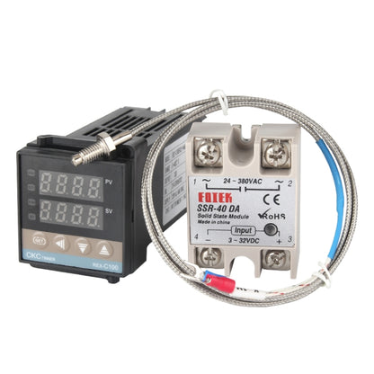 REX-C100 Thermostat + Thermocouple + SSR-80 DA Solid State Module Intelligent Temperature Control Kit - Components Kits by PMC Jewellery | Online Shopping South Africa | PMC Jewellery | Buy Now Pay Later Mobicred