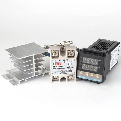 6600W REX-C100 Thermostat + Heat Sink + Thermocouple + SSR-60 DA Solid State Module Intelligent Temperature Control Kit - Components Kits by PMC Jewellery | Online Shopping South Africa | PMC Jewellery | Buy Now Pay Later Mobicred