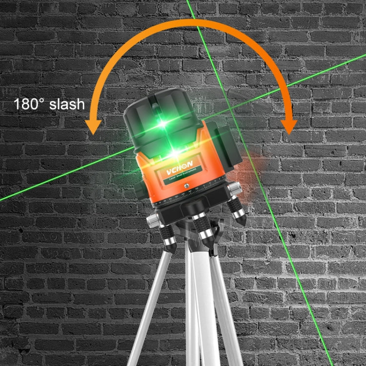 VCHON  30 Times Enhanced Green Light 3 Line High-precision Outdoor Laser Level Instrument with Anti-drop Plastic Box & 1m Tripod - Laser Rangefinder by PMC Jewellery | Online Shopping South Africa | PMC Jewellery | Buy Now Pay Later Mobicred