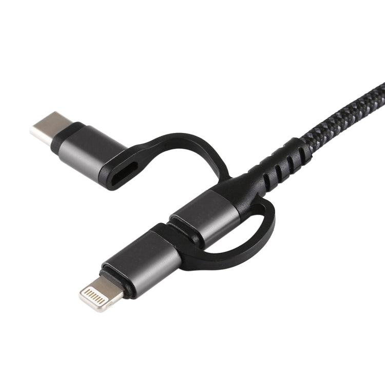 3 in 1 Micro USB + USB-C / Type-C + 8 Pin to HDMI HDTV Cable(Black) - Video & Audio Cable by PMC Jewellery | Online Shopping South Africa | PMC Jewellery | Buy Now Pay Later Mobicred