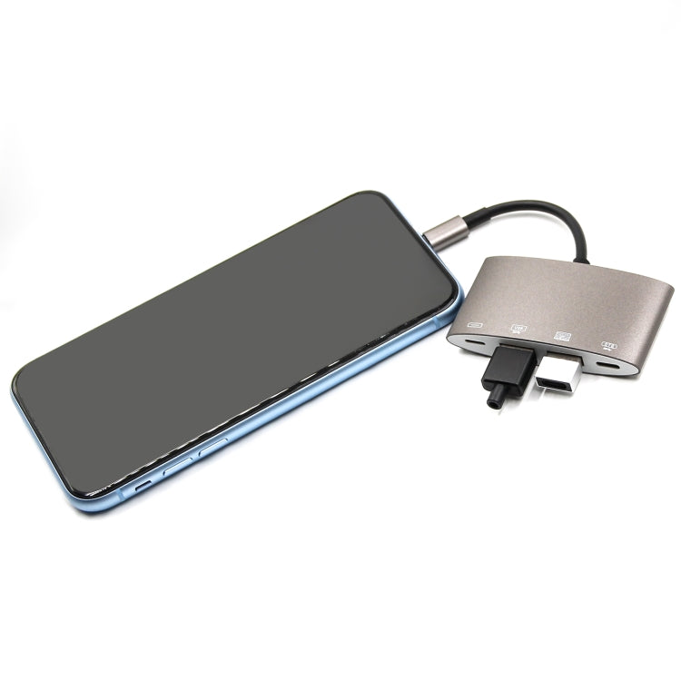 1040KEY 8 Pin to USB + Type-C / USB-C + OTG Multi-function Converter Adapter - Converter & Adapter by PMC Jewellery | Online Shopping South Africa | PMC Jewellery | Buy Now Pay Later Mobicred