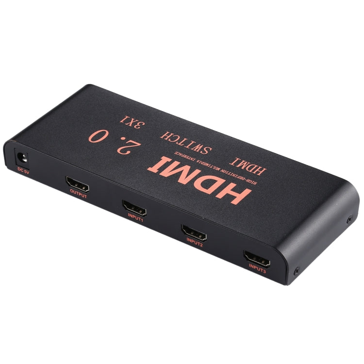 3X1 4K/60Hz HDMI 2.0 Switch with Remote Control, EU Plug - Switch by PMC Jewellery | Online Shopping South Africa | PMC Jewellery | Buy Now Pay Later Mobicred