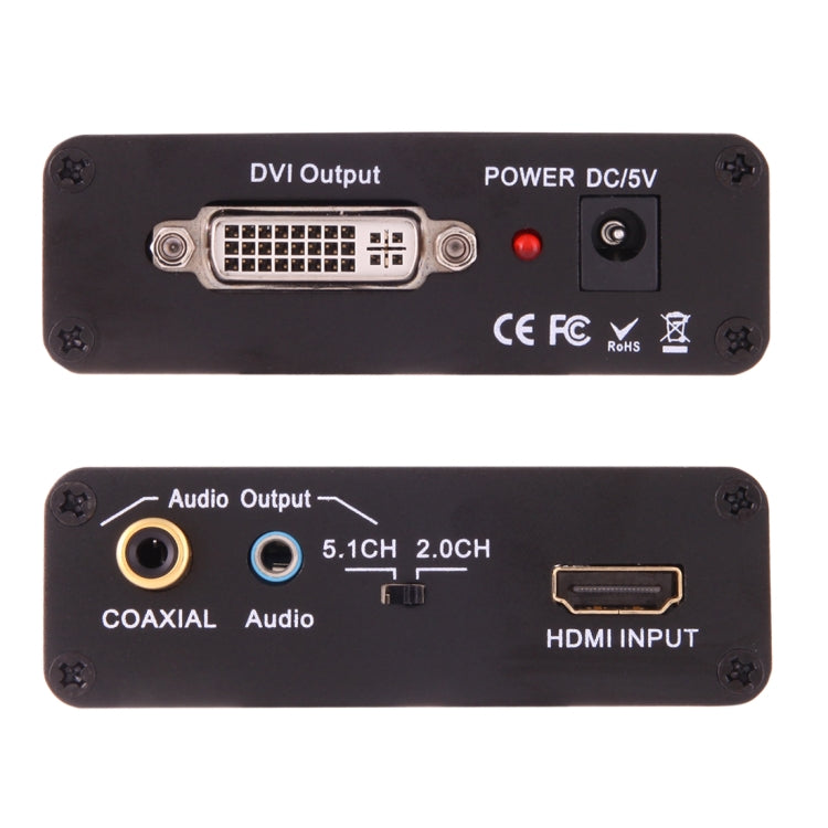 NEWKENG X5 HDMI to DVI with Audio 3.5mm Coaxial Output Video Converter, US Plug - Converter by PMC Jewellery | Online Shopping South Africa | PMC Jewellery | Buy Now Pay Later Mobicred