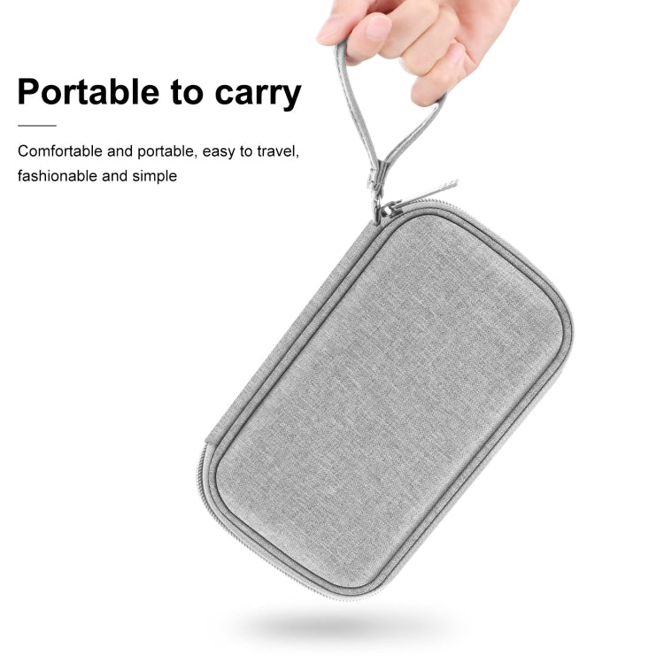 HAWEEL Electronic Organizer Storage Bag for Cellphones, Power Bank, Cables, Mouse, Earphones(Grey) - Digital Storage Bag by HAWEEL | Online Shopping South Africa | PMC Jewellery