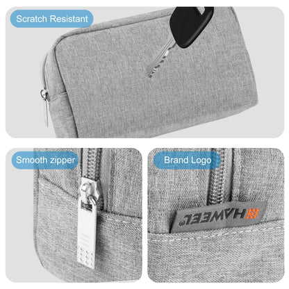 HAWEEL Electronics Organizer Storage Bag for Charger, Power Bank, Cables, Mouse, Earphones, Size: L(Grey) - Digital Storage Bag by HAWEEL | Online Shopping South Africa | PMC Jewellery | Buy Now Pay Later Mobicred