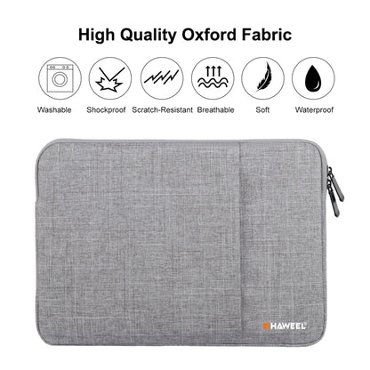 HAWEEL 13.0 inch Sleeve Case Zipper Briefcase Laptop Carrying Bag, For Macbook, Samsung, Lenovo, Sony, DELL Alienware, CHUWI, ASUS, HP, 13 inch and Below Laptops(Grey) - 13.3 inch by HAWEEL | Online Shopping South Africa | PMC Jewellery | Buy Now Pay Later Mobicred